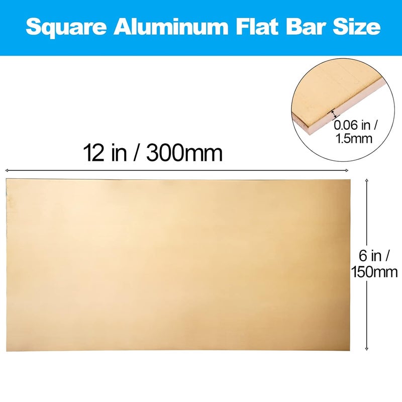 Tsmhisd لوح نحاسي، صفائح معدنية، 12" طول x 6" عرض x 0.06" سمك، 14 قياس، لوح نحاسي - Image 3